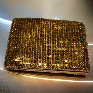 Vintage 1950 Duramesh U.S.A Ladies Gold Color Bifold Wallet Fifth Ave N.Y.